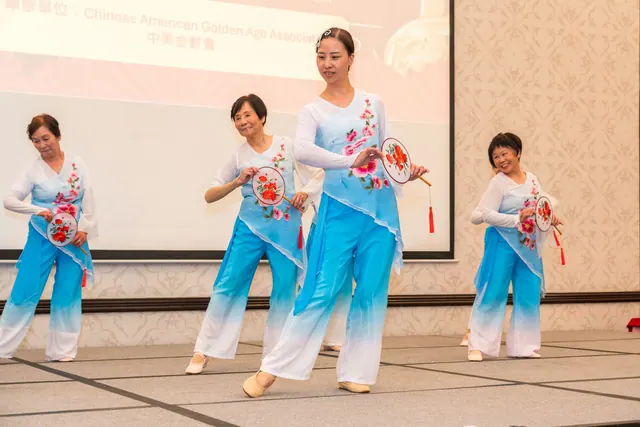 Fan dance performance by the dance group