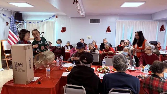 Photo from the December birthday party and Christmas celebration